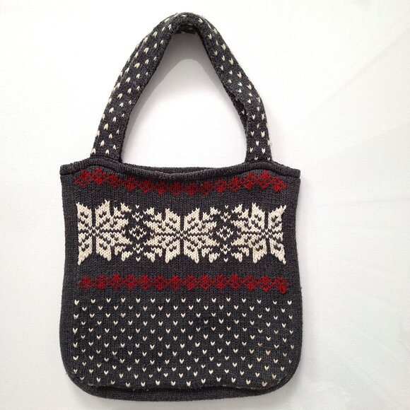 Aero Snowflake Cotton Blend Knit Bag - Picture 1 of 7